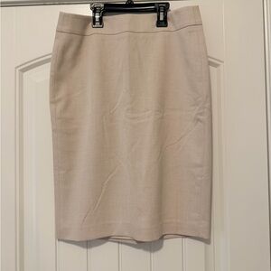 Ann Taylor Classic Beige Pencil Skirt